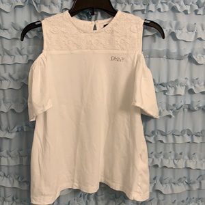 Girls White DKNY cold shoulder too. Size L(12)